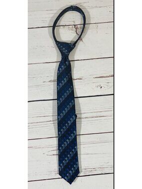 Dockers Boys Zipper Striped Neck Tie Blue Easter Kids Easter Wedding Spring